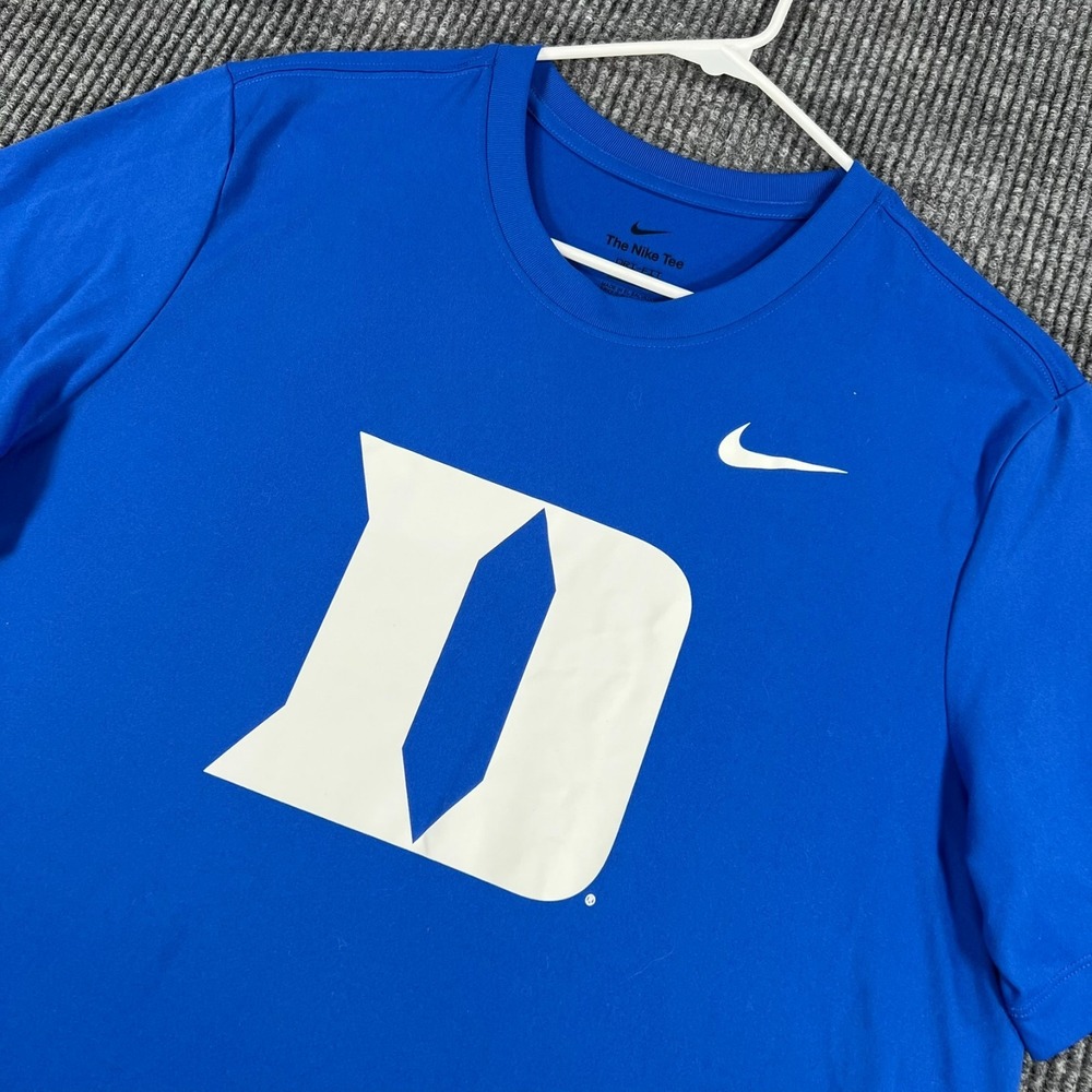 Duke Blue Devils Shirt Mens Large Short Sleeve Nike Dri Fit NCAA Basketball